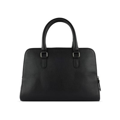 Сумка женская BUGATTI Elsa, чёрная, воловья кожа/полиэстер, 32х13х22 см-6