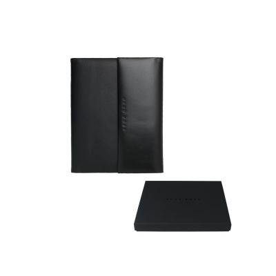 Папка для участника конференции формата А5 Caption Contrast Black. Hugo Boss, черный-4