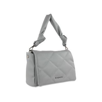 Сумка наплечная женская BUGATTI Cara, серая, полиуретан, 31х7,5х20 см, 4 л-0