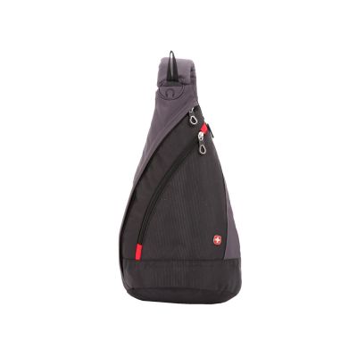 Рюкзак SWISSGEAR с одним плечевым ремнем, 25x15x45 см, 7 л, черный/серый-0