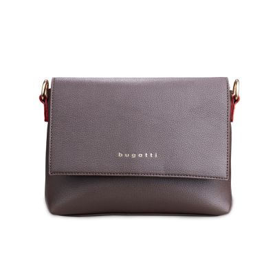 Сумка наплечная женская BUGATTI Ella, тёмно-коричневая, полиуретан, 27х9х20,5 см-2