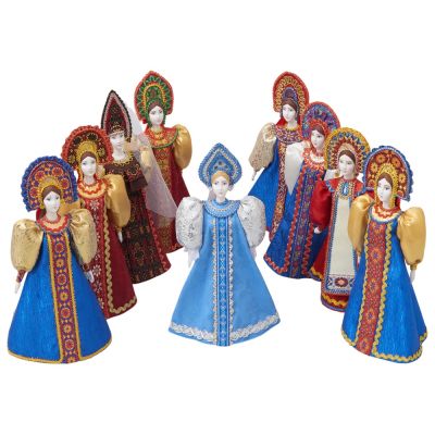 Подарочный набор: кукла фарфоровая, крем-мед, красный-5