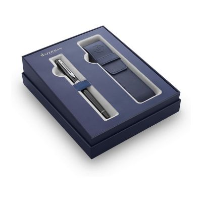 Подарочный набор Waterman Expert с перьевой ручкой и чехлом Black CT перо M-0