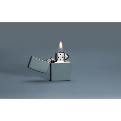 Зажигалка ZIPPO Classic с покрытием Flat Grey, латунь/сталь, серая, глянцевая, 38x13x57 мм-10