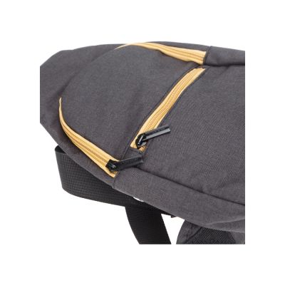 Рюкзак TORBER с одним плечевым ремнем, чёрный/бежевый, полиэстер 300D, 33 х 17 х 6 см-4