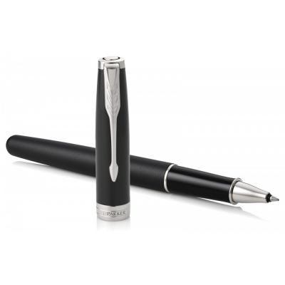 Ручка роллер Parker Sonnet  Matte Black CT, стержень: F, цвет чернил: black, в подарочной упаковке-3