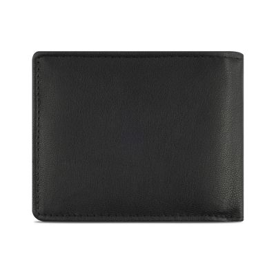 Портмоне BUGATTI Banda, с защитой данных RFID, чёрное, кожа/полиэстер, 10,5х2х8,3 см-5