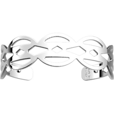 Браслет-бэнгл из латуни с гальваническим покрытием белым родием и серебром, 8мм-0