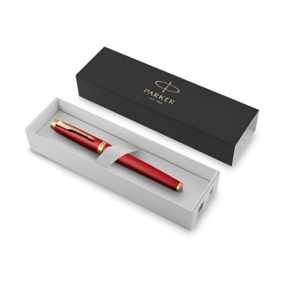 Ручка роллер Parker IM Premium T318  Red G, стержень: F, цвет чернил: black, в подарочной упаковке.-1