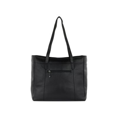 Сумка дорожная женская BUGATTI Elsa, чёрная, воловья кожа/полиэстер, 57х15х37 см-5