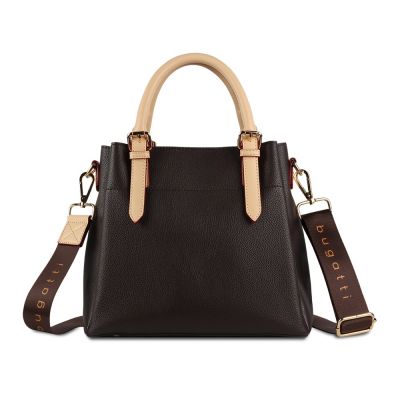 Сумка женская BUGATTI Ella, тёмно-коричневая, полиуретан, 27х12х23,5 см-5