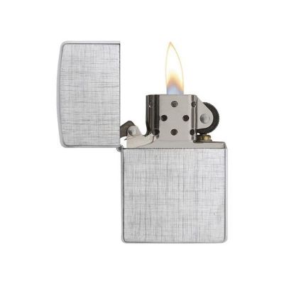 Зажигалка ZIPPO Classic с покрытием Brushed Chrome, латунь/сталь, серебристая, матовая, 38x13x57 мм-2
