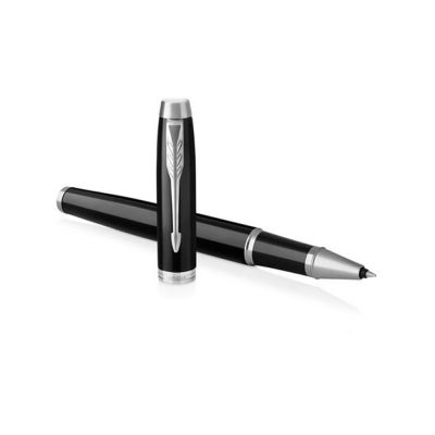 Ручка роллер Parker IM Core Black CT, черный/серебристый-3