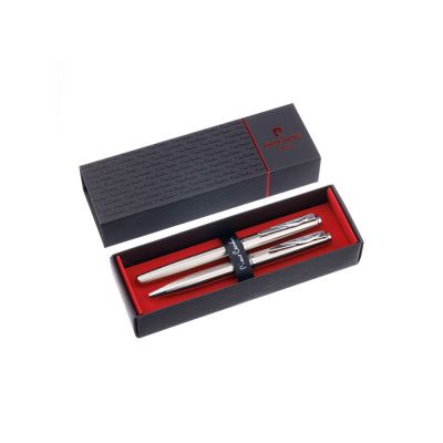 Набор Pierre Cardin PEN&PEN: ручка шариковая + роллер. Цвет - серебристый. Упаковка Е.-1