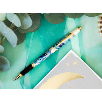 Ручка-роллер Selectip Cross Wanderlust Malta, белый, синий-6