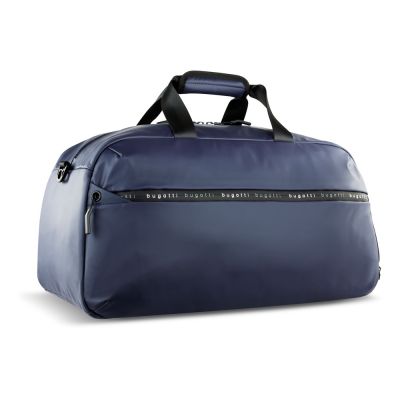 Сумка спортивная BUGATTI Blanc, синяя, тарпаулин/полиэстер, 52х26х27,5 см-0