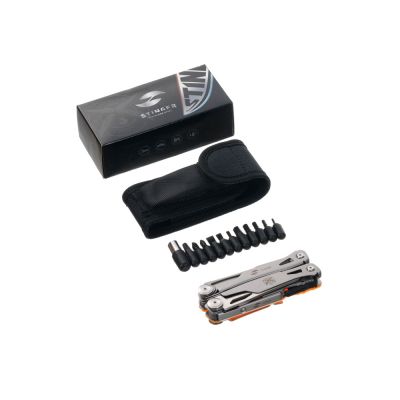 Мультитул Stinger, 106 мм, 15 функций, сталь/АБС-пластик, оранжевый, в комплекте нейлоновый чехол-5