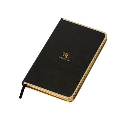 Набор: записная книжка, ручка William Lloyd , черный/золотистый-2