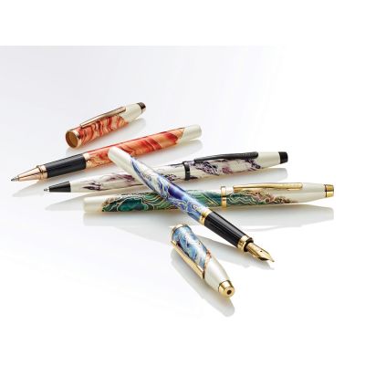 Перьевая ручка Cross Wanderlust Everest, перо тонкое F, белый, фиолетовый-4