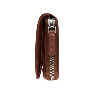 Кошелёк женский BUGATTI Lady Top, на молнии, коньячный, натуральная воловья кожа, 12х2,5х9 см-4
