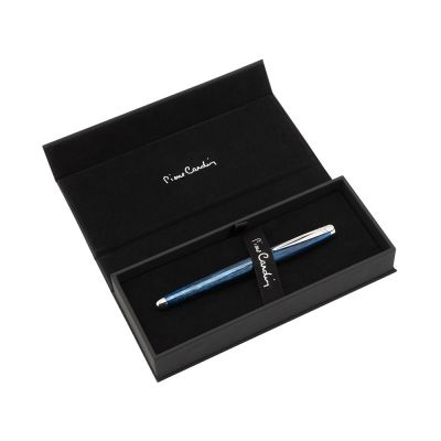 Ручка перьевая Pierre Cardin MAJESTIC с колпачком на резьбе, синий/черный/серебро-5