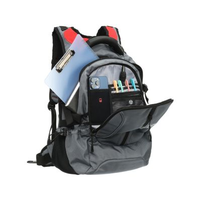 Рюкзак TORBER DRIVE с отделением для ноутбука 15, серый/красный, полиэстер 1680D, 36x17x50 см, 30 л-9