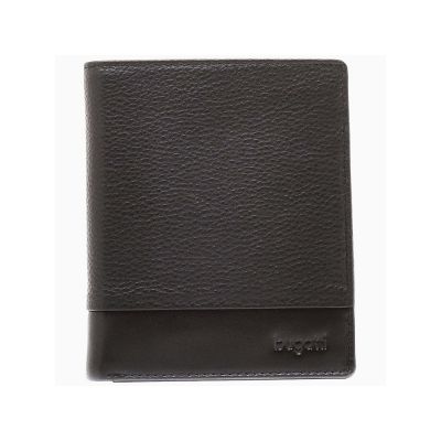 Портмоне BUGATTI Atlanta, чёрное, натуральная воловья кожа, 10,5х2х12,5 см-1