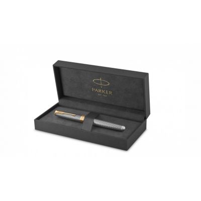 Перьевая ручка Parker Sonnet , Cisele GT, перо F или перо М, цвет чернил: black, в подарочной упаковке-1