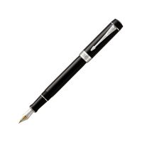 Перьевая ручка Parker Duofold Classic Black CT Centennial Fountain Pen, перо: F, цвет чернил: black, в подарочной упаковке.