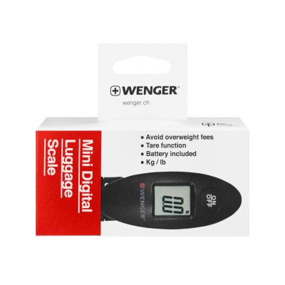 Мини-весы для багажа WENGER электронные, черные, АБС-пластик, до 40 кг-3