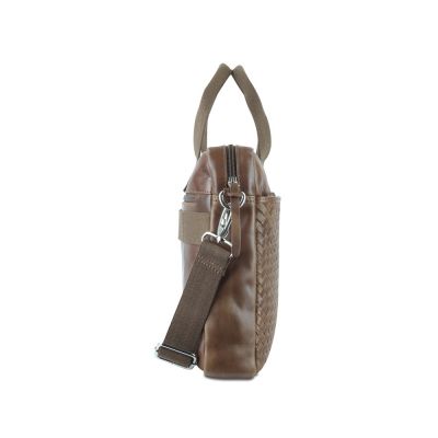 Сумка Mano Don Luca, натуральная кожа в коньячном цвете, 37 х 27 х 6 см-6