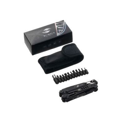 Мультитул Stinger, 115 мм, 14 функций, сталь, черный, в комплекте нейлоновый чехол-5