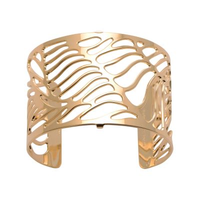 Браслет-бэнгл из латуни с гальваническим покрытием жёлтым золотом, 40мм, (вставка в комплекте)-2