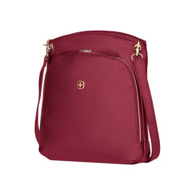 Сумка женская WENGER LeaSophie через плечо, красная, ПВХ/Полиэстер, 28x29x7см-0