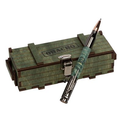 Ручка шариковая Кап клена, зеленый-2