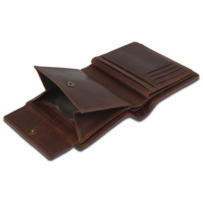 Бумажник Mano Don Leon, натуральная кожа в коричневом цвете, 9,7 х 11,7 см-5
