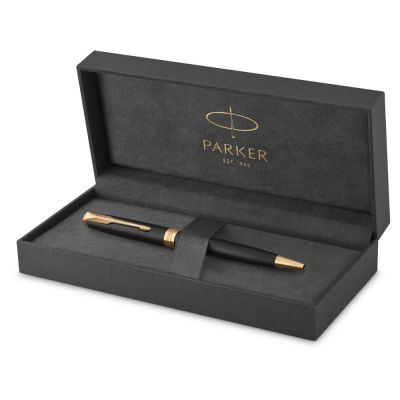 Ручка шариковая Parker Sonnet Core Matte Black GT, черный/золотистый-2