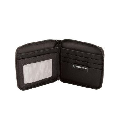 Бумажник VICTORINOX Tri-Fold Wallet, на молнии, чёрный, нейлон 800D, 11x1x10 см-1