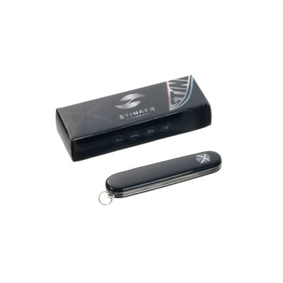 Нож перочинный Stinger, 90 мм, 2 функции, материал рукояти: АБС-пластик (черный)-8