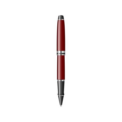 Ручка-роллер Waterman Expert Dark Red Lacquer CT Black, стержень: Fblk-3