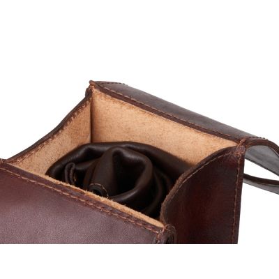 Футляр-тубус из натуральной кожи: материал: натуральная кожа КРС, цвет коричневый-6