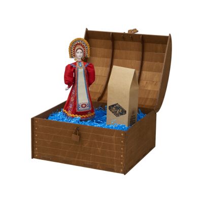 Подарочный набор: кукла фарфоровая, чай Малина с мятой, красный-2