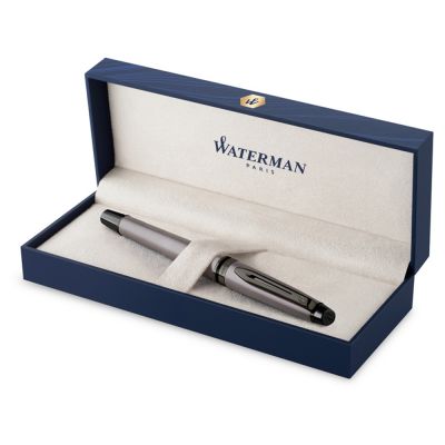 Перьевая ручка Waterman Expert Silver F BLK в подарочной упаковке-1