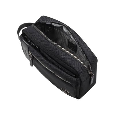 Несессер мужской BUGATTI Nero, чёрный, нейлон 1680D/кожа, 24х7,5х16 см-2