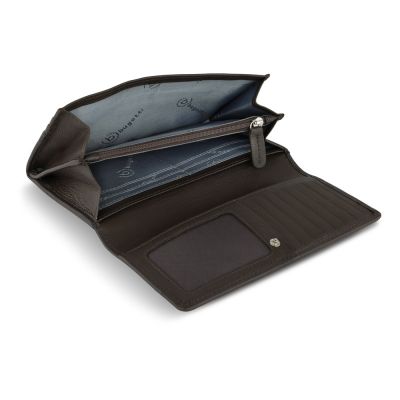 Кошелёк женский BUGATTI Banda, с защитой RFID, коричневый, кожа/полиэстер, 18,5х2,5х9,5 см-3