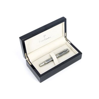 Ручка -роллер Pierre Cardin THE ONE. Цвет - пушечная сталь и черный. Упаковка L-7