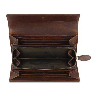 Кошелек Mano Don Leon, натуральная кожа в коричневом цвете, 19 х 10 см-5