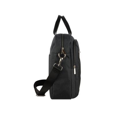 Портфель мужской BUGATTI Sera, антрацитовый, полиэстер, 40х11х34 см-3