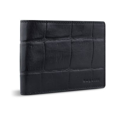 Портмоне BUGATTI Nevio, чёрный, воловья кожа/козья кожа/полиэстер, 12,5х2,5х9,3 см-0