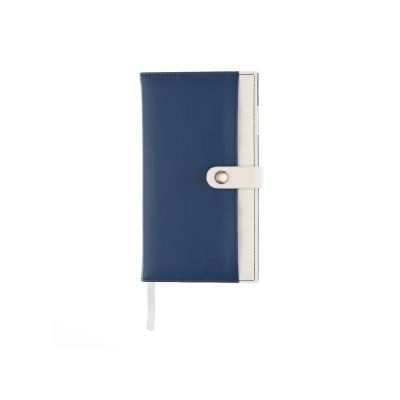 Записная книжка Pierre Cardin синяя, 10,5 х 18,5 см-0